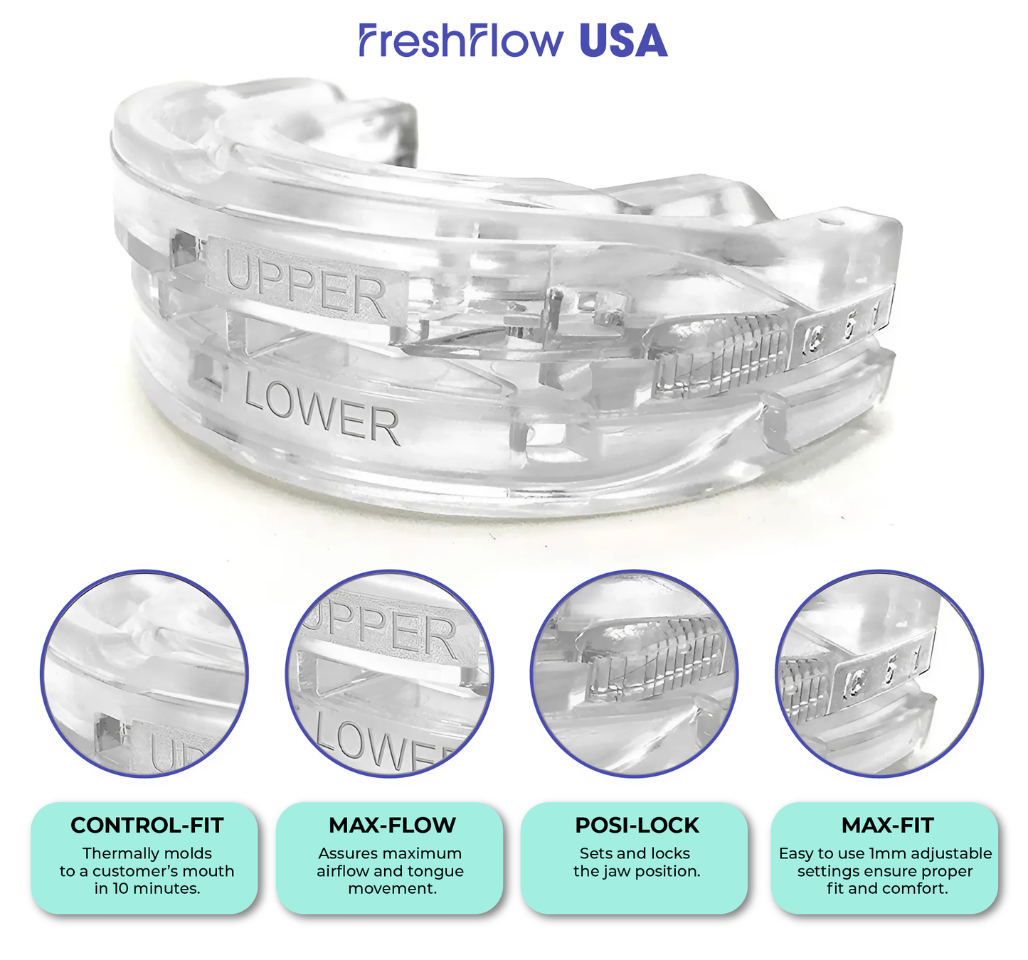 FreshFlow™ USA Adjustable Anti-Snoring Mouthpiece | Flash Sale