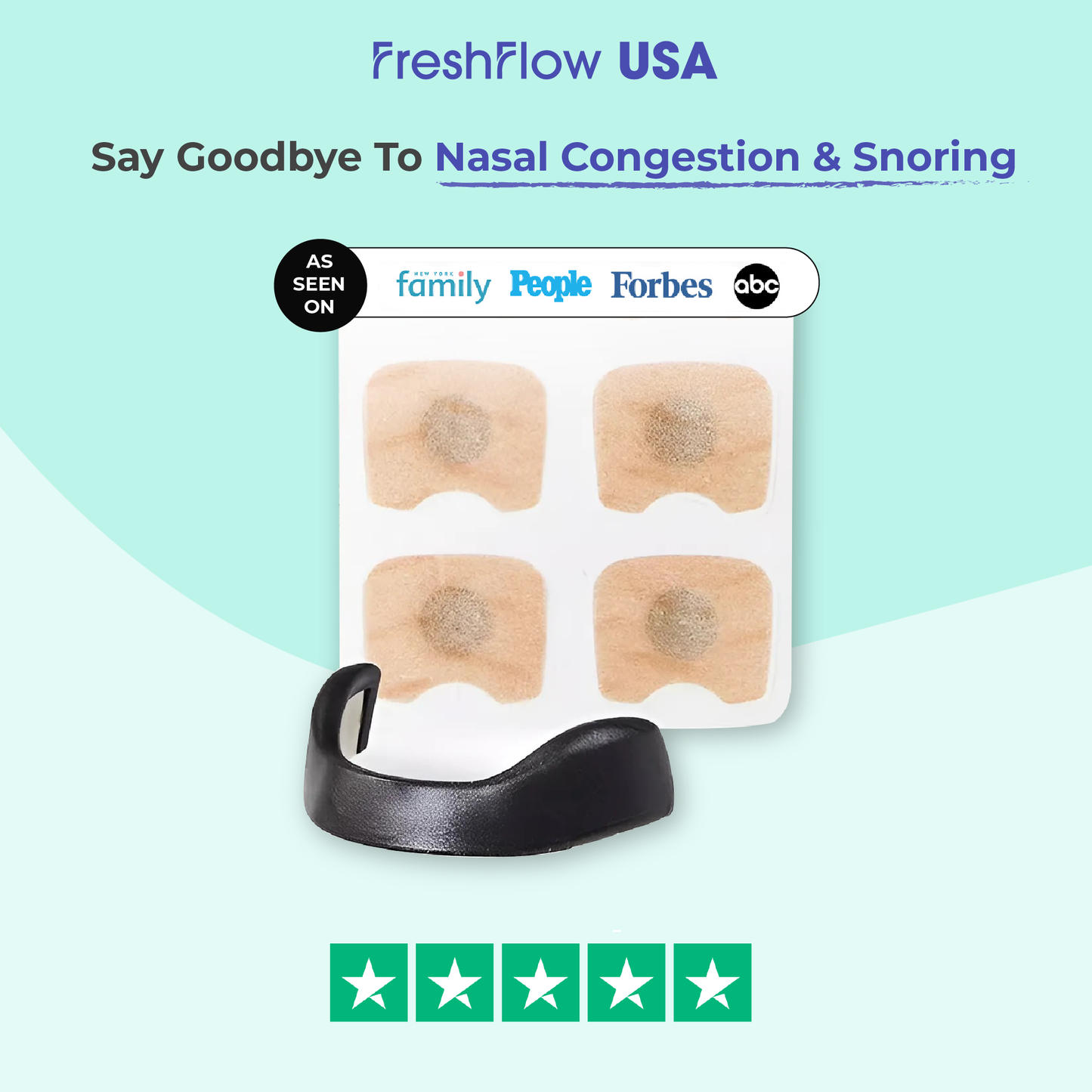 FreshFlow USA - Magnetic Nasal Strips | Flash Sale